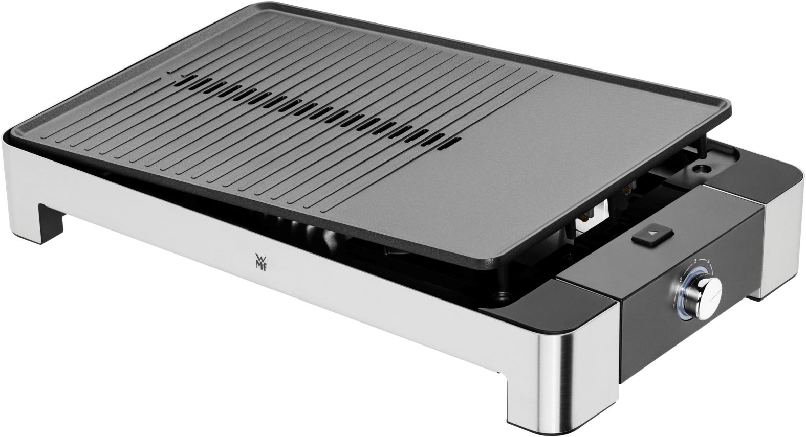 Lono Tischgrill mit flacher & gerippter Grillplatte - LED-Temperaturregelung