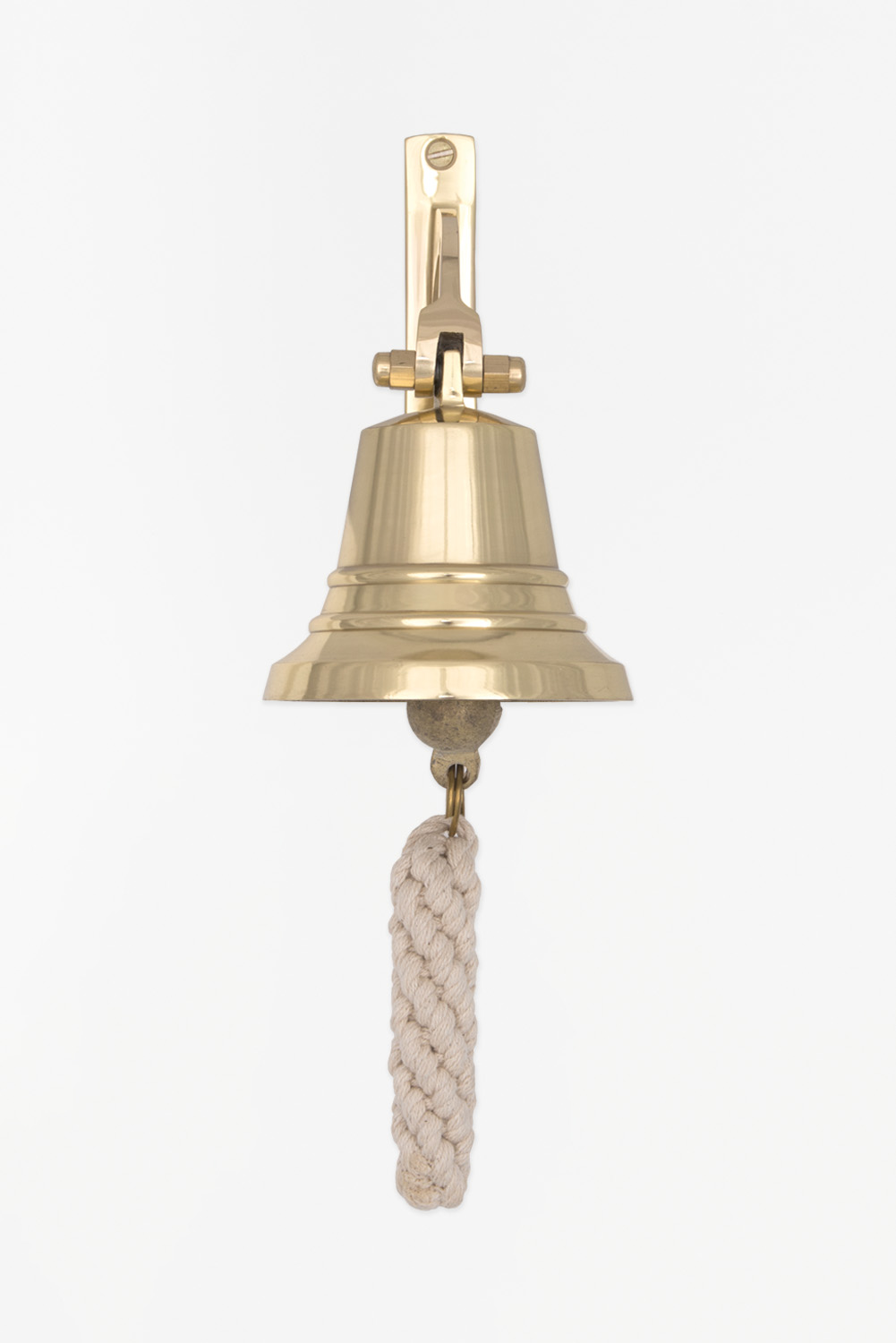 Glocke mit Seilklöppel aus Messing, ⌀ 15cm Glocke mit Seilklöppel aus Messing, ⌀ 15cm
