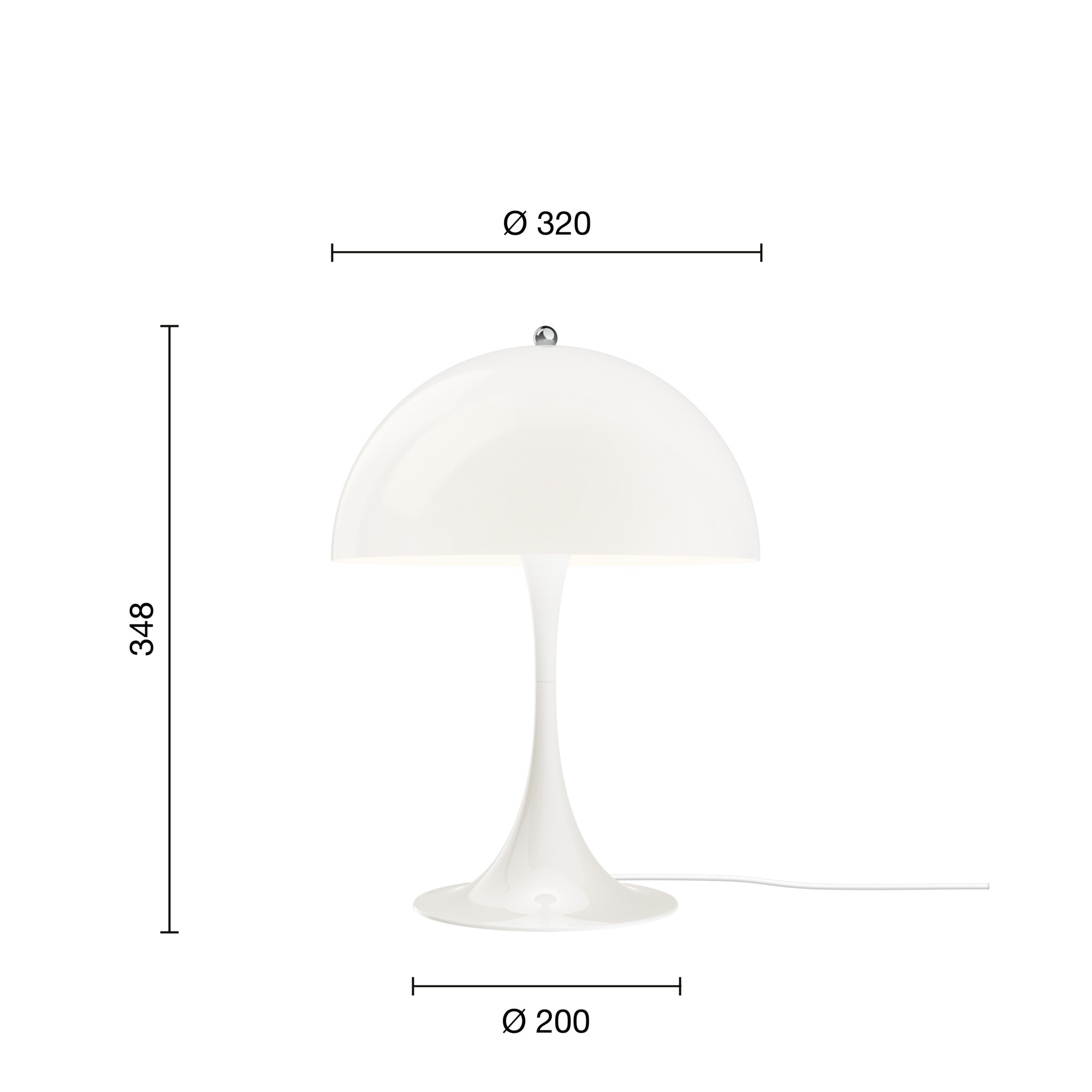 Panthella 320 Tischleuchte Weiß Opal Acryl Panthella 320 Tischleuchte Weiß Opal Acryl