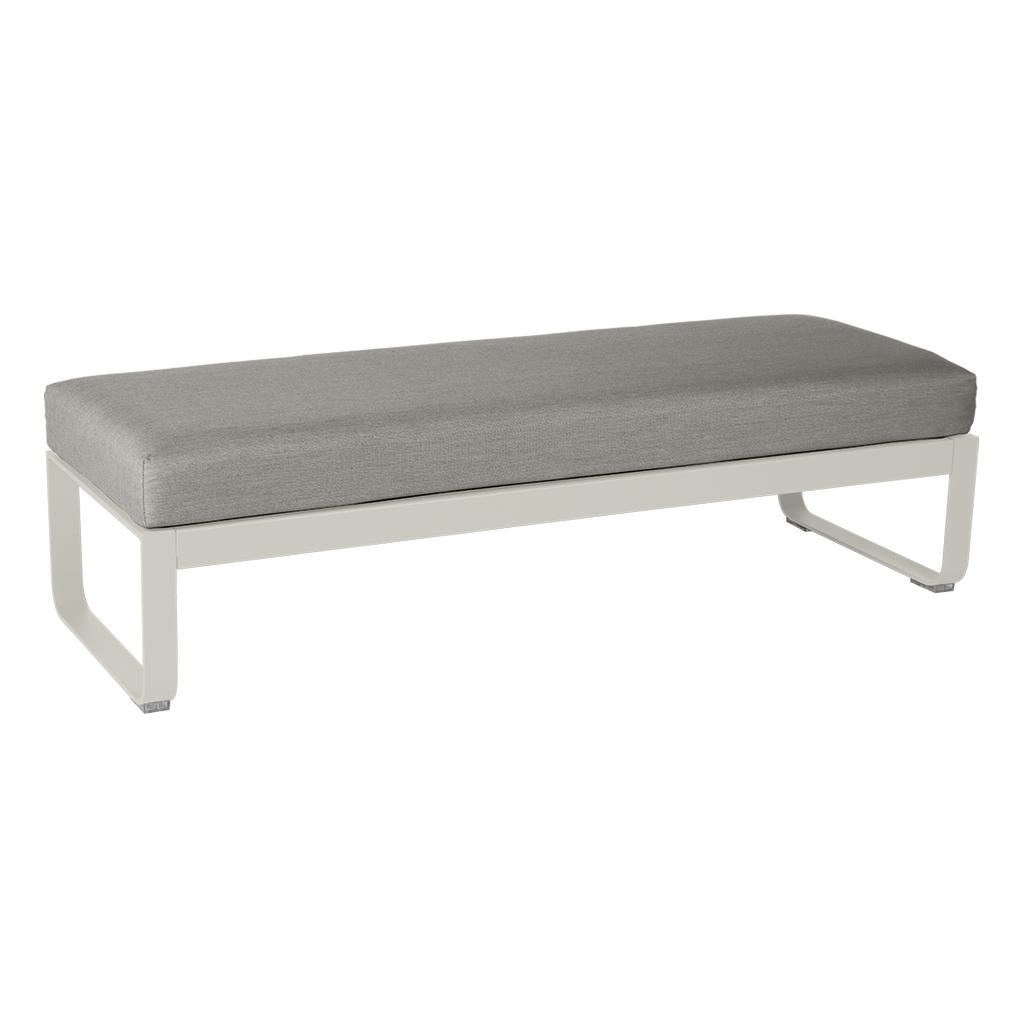 Bellevie 2-Sitzer Polsterhocker A5 Lehmgrau B8 Taupegrau