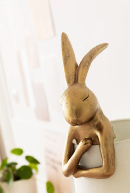 Tischleuchte Animal Rabbit gold/weiß 68 cm