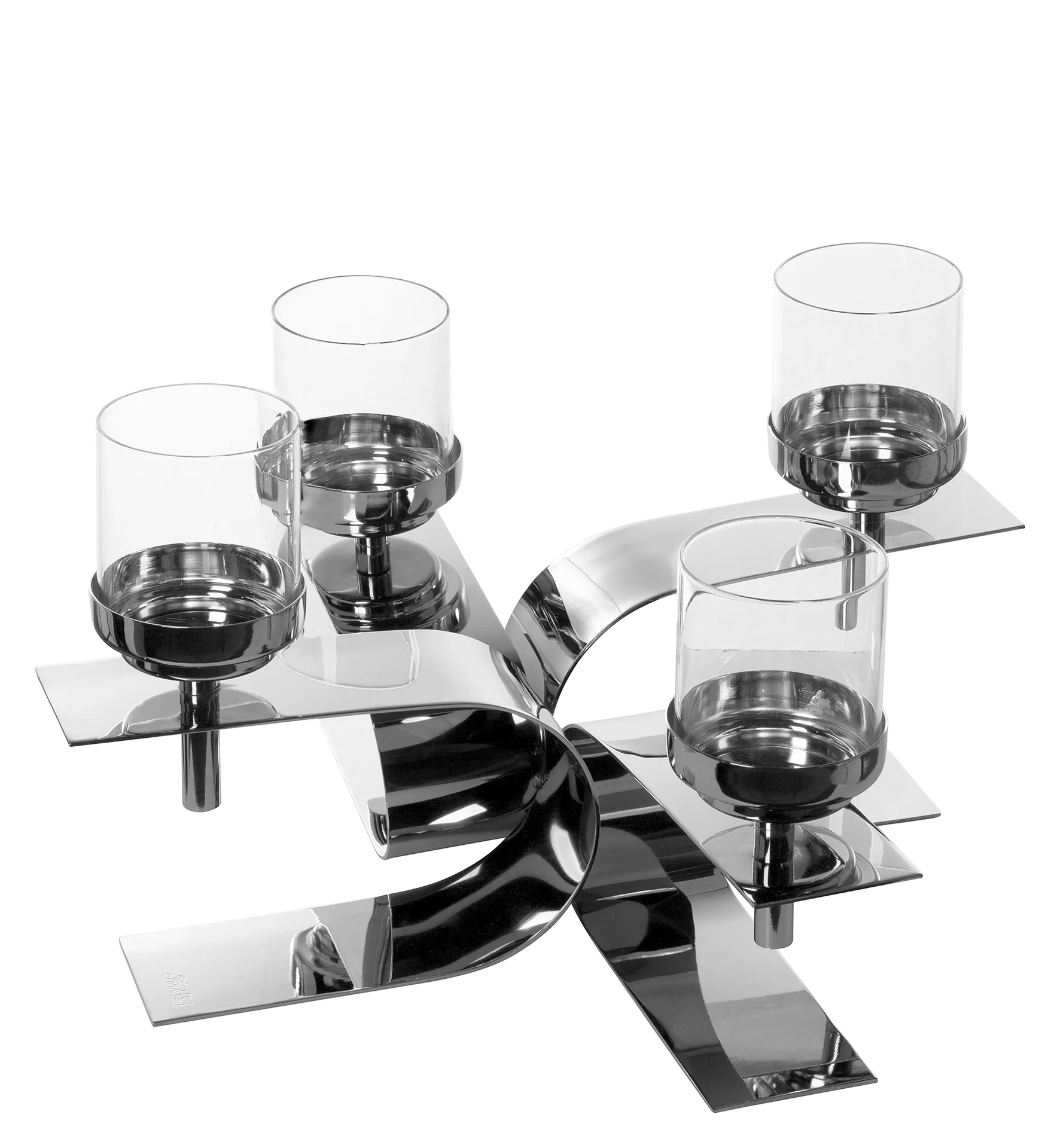 PASSIONA edler Adventskranz Silber