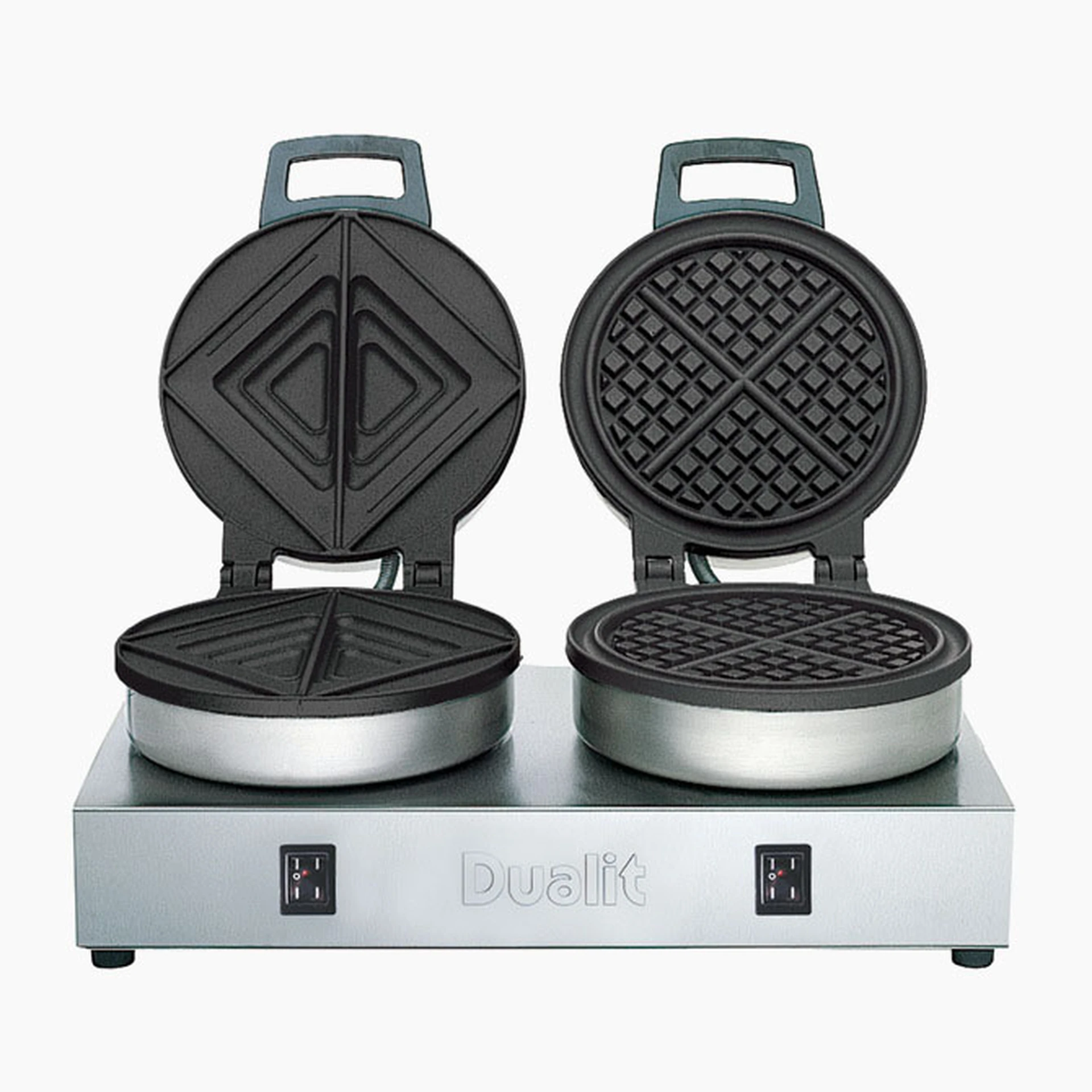 Gastro Sandwichmaker & Waffeleisen 2-in-1 aus Edelstahl