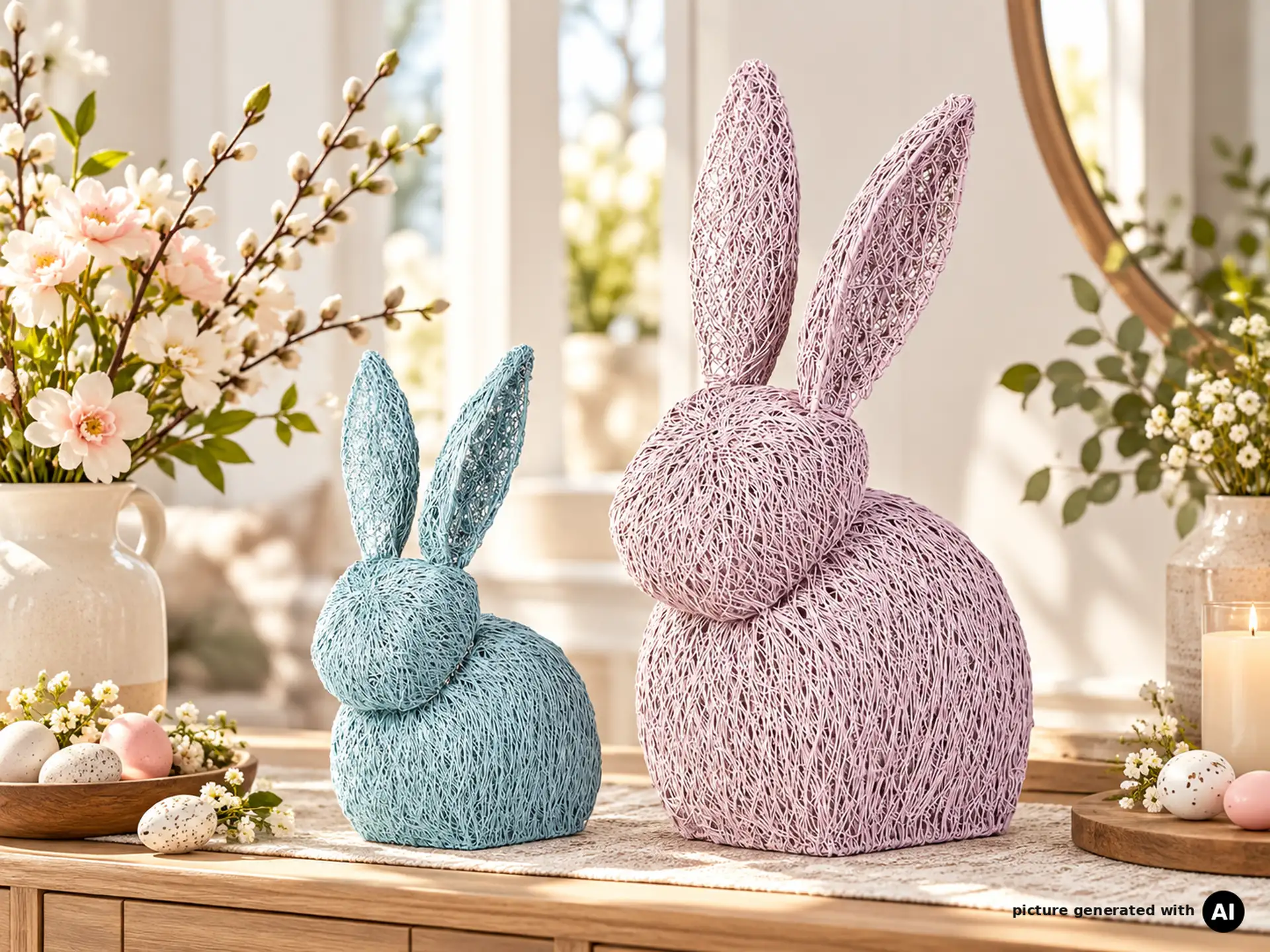 wmg-osterliche-hasenfigur-draht-denis-stimmungsbild.webp Osterliche Hasenfigur aus Draht DENIS Lila Höhe 50 cm