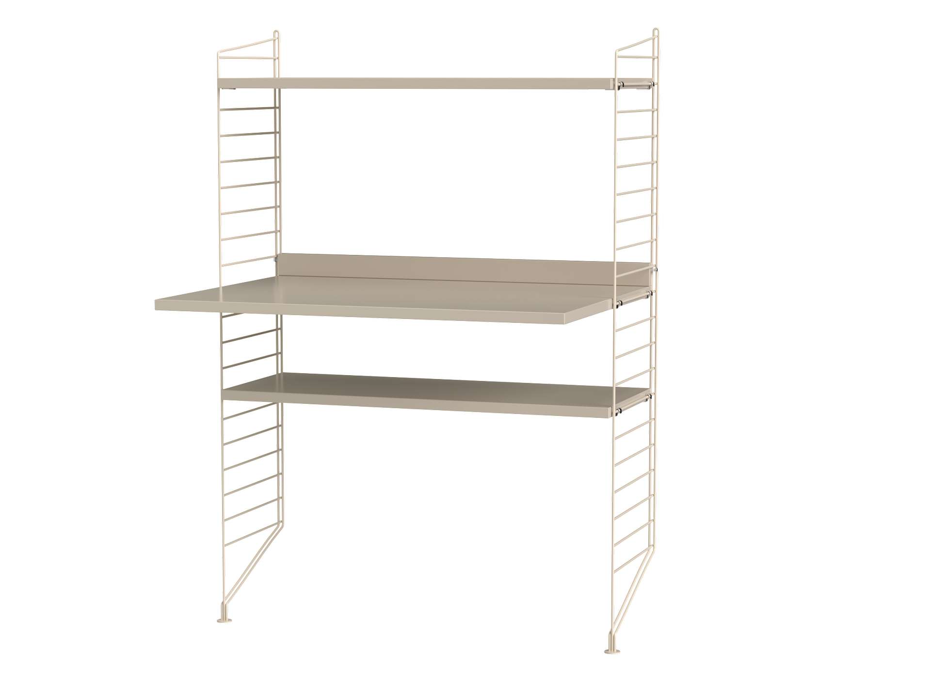 Kleiner Schreibtisch mit Ablage Beige Beige