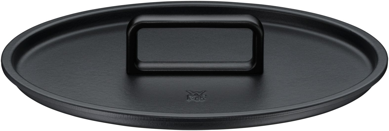 Flavour Ovaler Gusseisen-Bräter 33 x 26 cm mit Aromadeckel, Schwarz