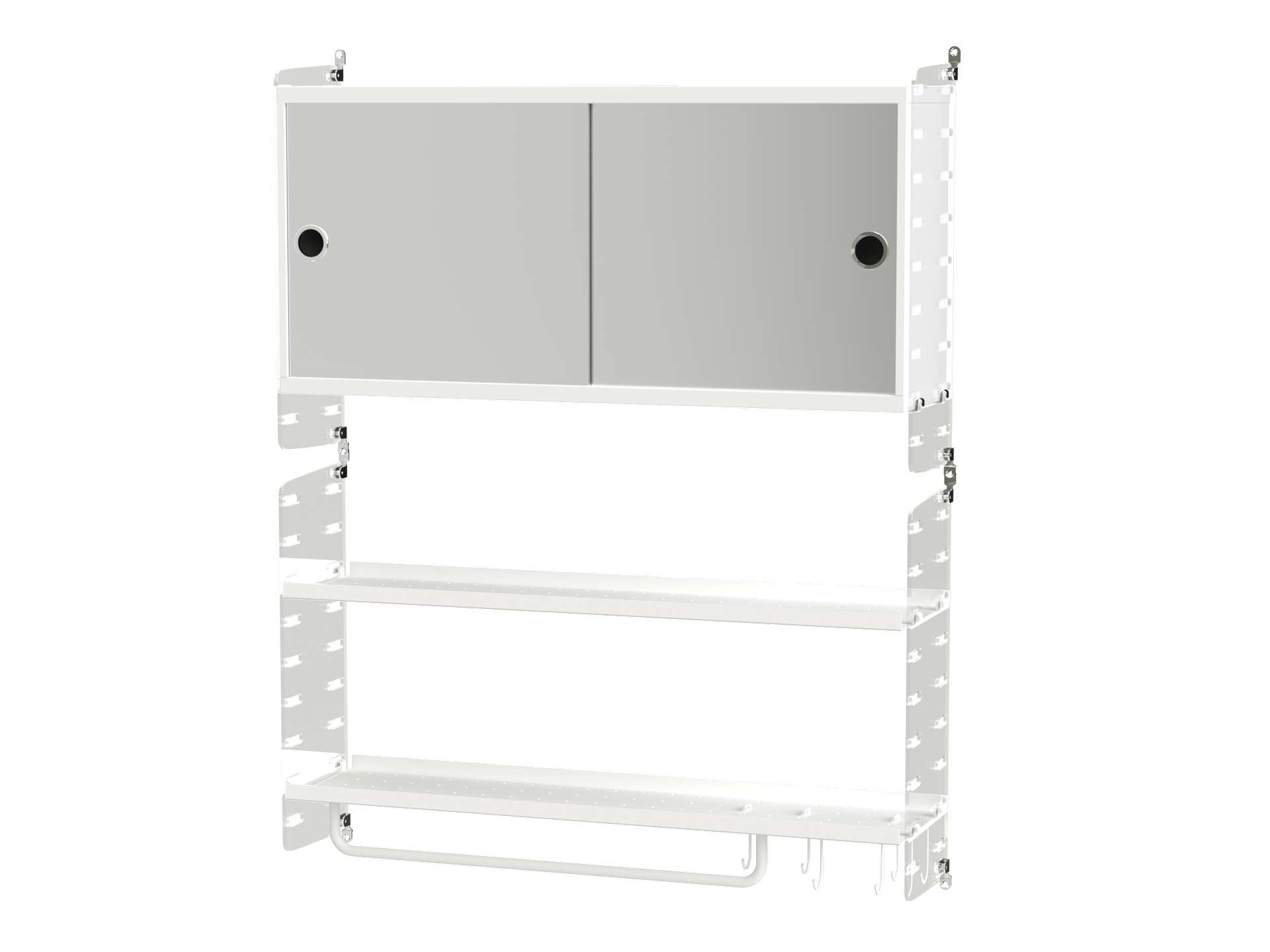 Spiegelschrank mit doppelter Ablage Plexiglas Spiegelschrank mit doppelter Ablage Plexiglas