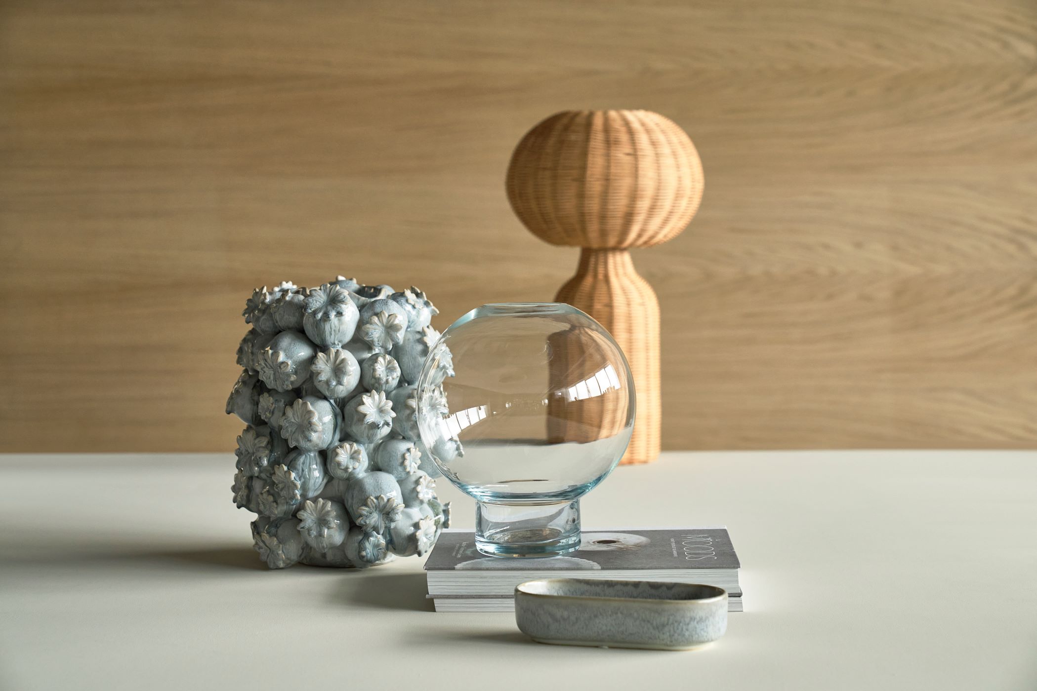 Vase/Übertopf Elha Steingut Ballad Blau