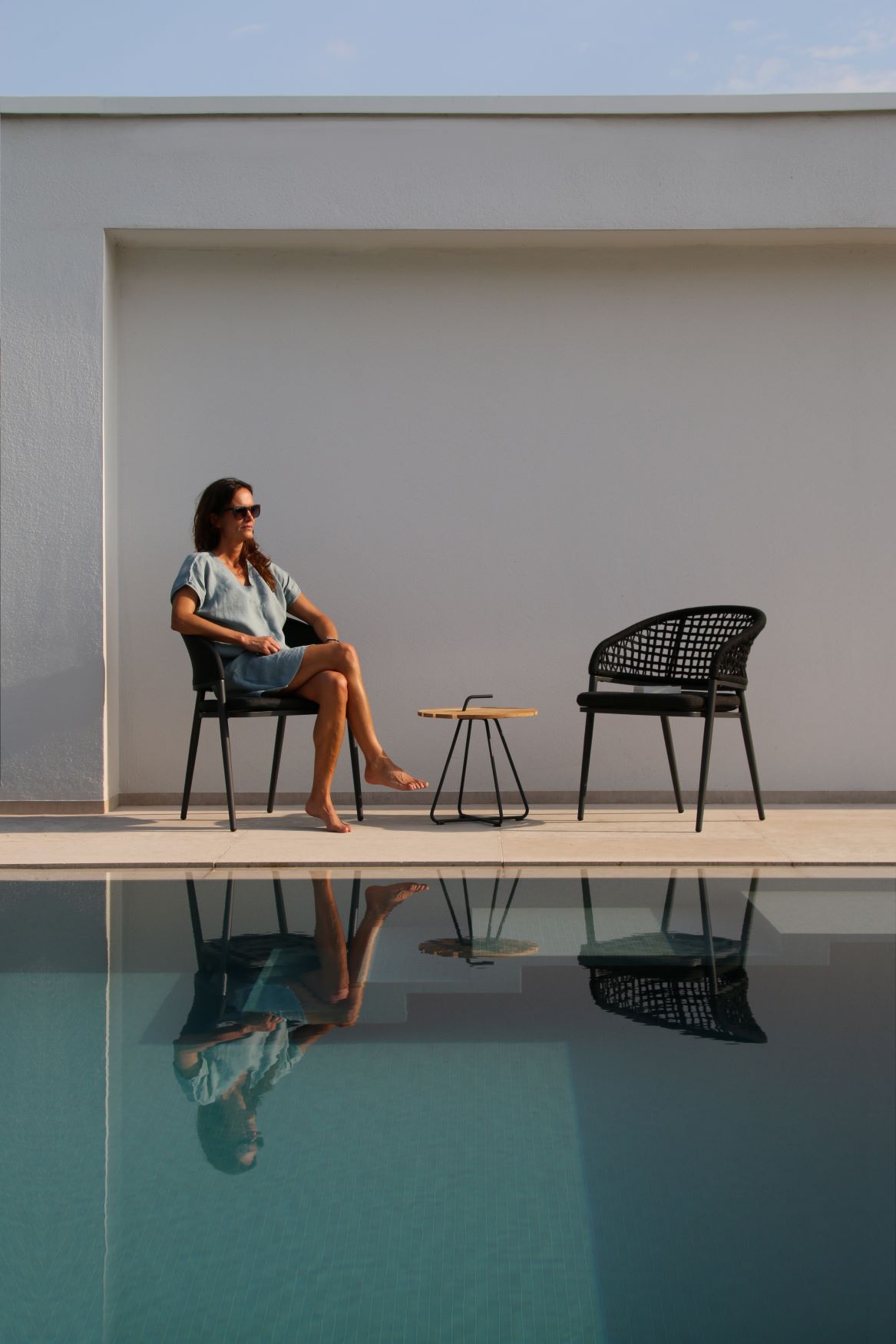 Jack Bequemer Outdoor Polstersessel Kohle - Grey, Quadratisch