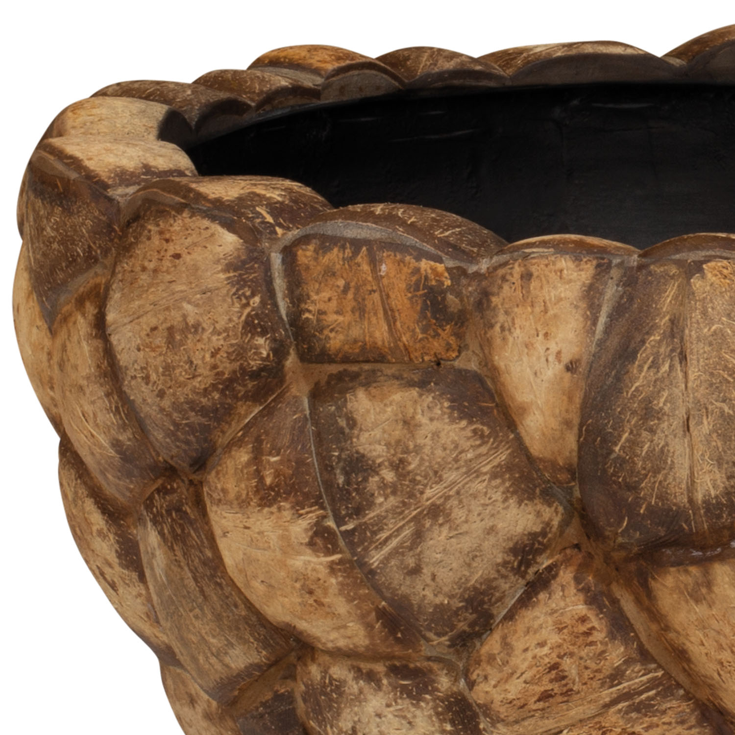 Coconut braunes Pflanzgefäß Ø 43 cm, Höhe 22 cm Coconut braunes Pflanzgefäß Ø 43 cm, Höhe 22 cm