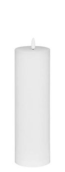 Weiße LED Kerze FLACA mit Echtwachseffekt - Ø 7,5, Höhe 23 cm Weiße LED Kerze FLACA mit Echtwachseffekt - Ø 7,5, Höhe 23 cm