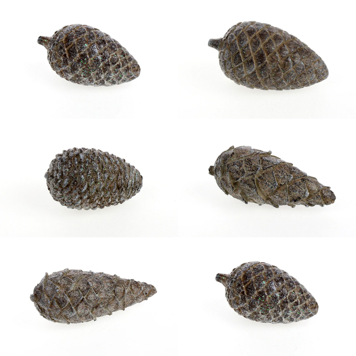 Zapfen, taupe Glimmer Zapfen, taupe Glimmer