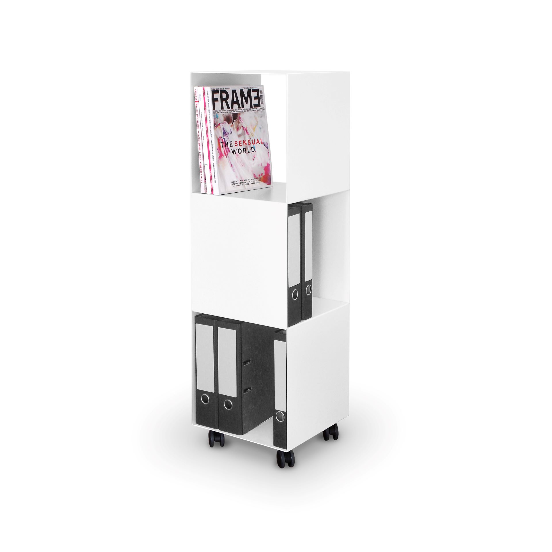 2side offener Rolltainer - für zwölf breite Aktenorder 2side offener Rolltainer - für zwölf breite Aktenorder