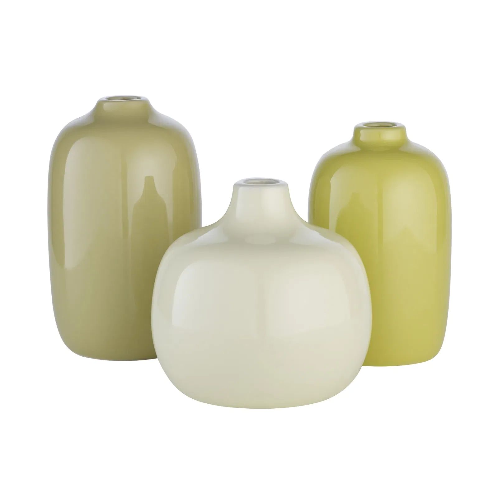 CEOLA Mini Vasen 3er-Set – Keramik Unikate Gelb CEOLA Mini Vasen 3er-Set – Keramik Unikate Gelb