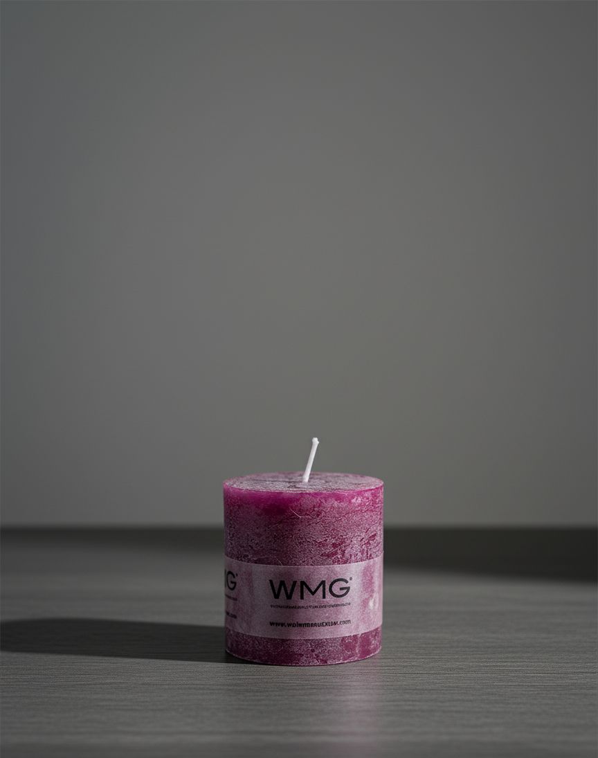 Stumpenkerze Rustikal Höhe 4 cm, Durchmesser 3,8 cm Lila Stumpenkerze Rustikal Höhe 4 cm, Durchmesser 3,8 cm Lila