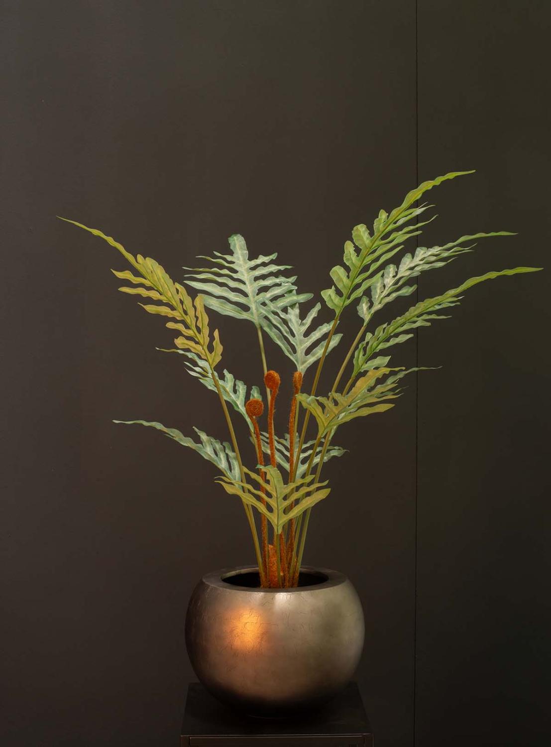 Kunstpflanze mit Topf Goldtüpfelfarn 95 cm mit Royal Globe Topf Kunstpflanze mit Topf Goldtüpfelfarn 95 cm mit Royal Globe Topf