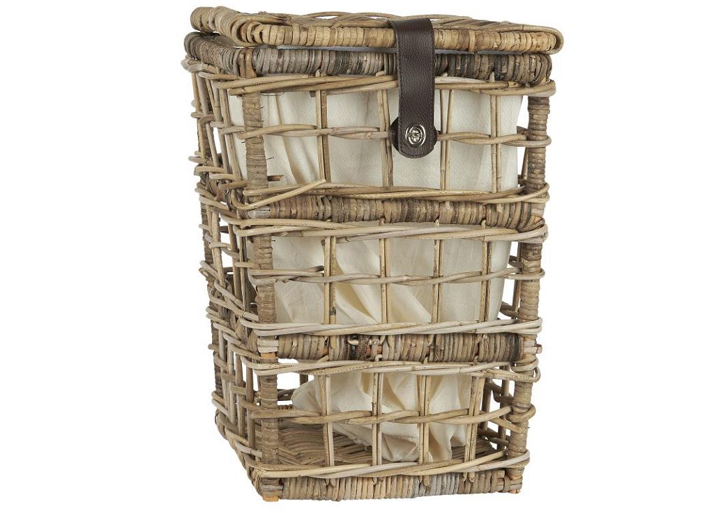 Wäschekorb Rattan mit Baumwollbeutel Klein Wäschekorb Rattan mit Baumwollbeutel Klein