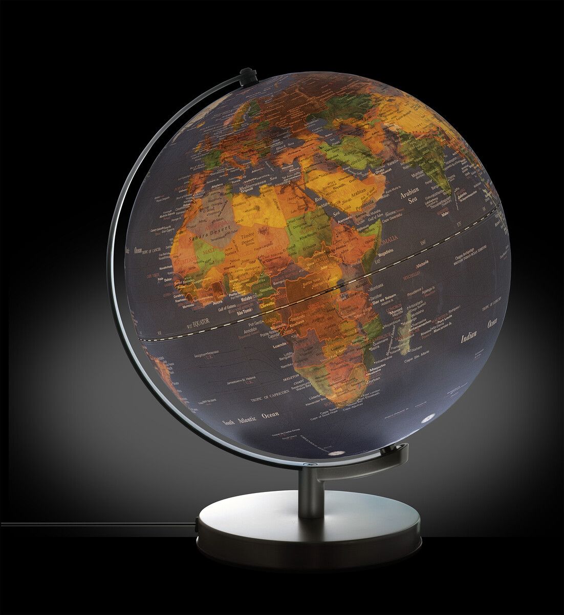 Globus mit 30 cm Durchmesser "STELLAR LIGHT TOUCH" grün/blau