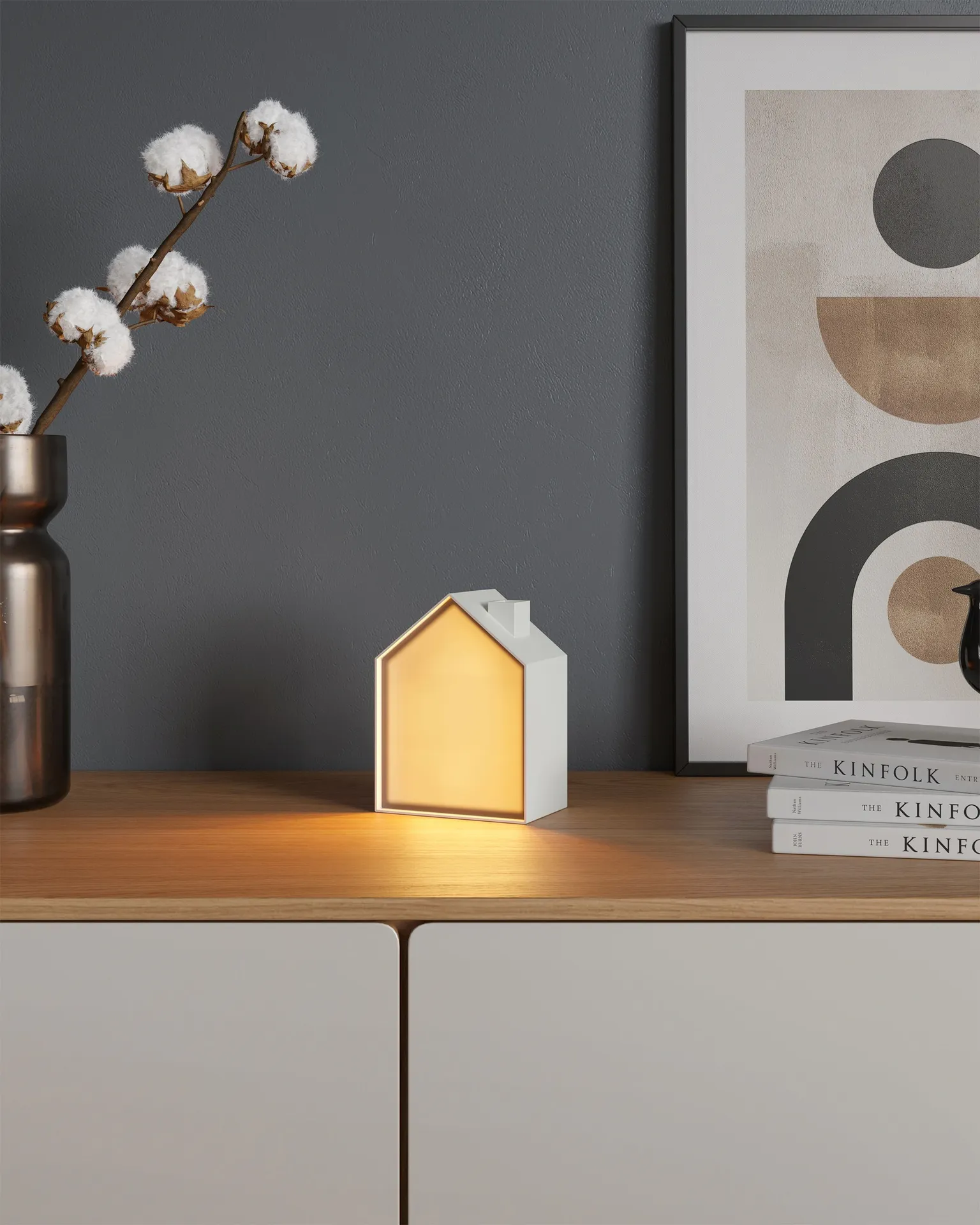 LUMICASA LED-Akku-Dekoleuchte in Hausform