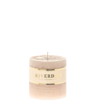 Kerze Pillar 7x7 cm beige glatt Kerze Pillar 7x7 cm beige glatt