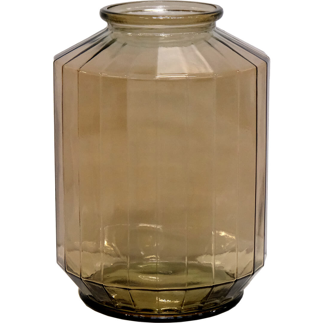 Glasvase The Edge Ø25 x h35 cm Rauchfarbig Glasvase The Edge Ø25 x h35 cm Rauchfarbig