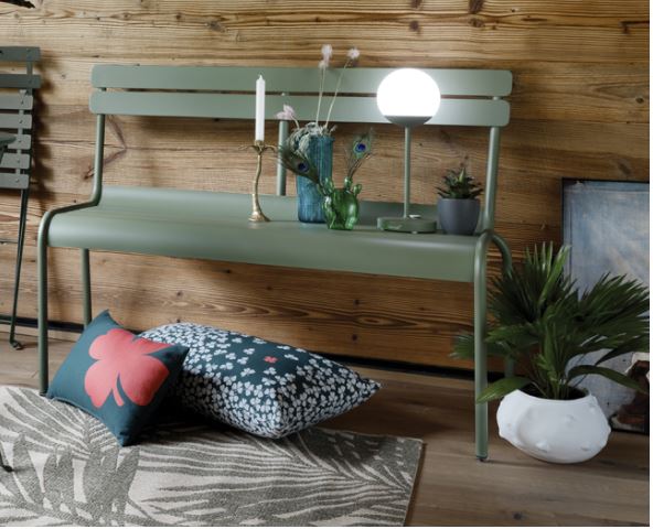 Luxembourg Sitzbank mit Rückenlehne latte beige Luxembourg Sitzbank mit Rückenlehne latte beige