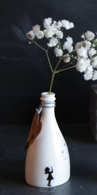 Mini Flaschenvase Pusteblume