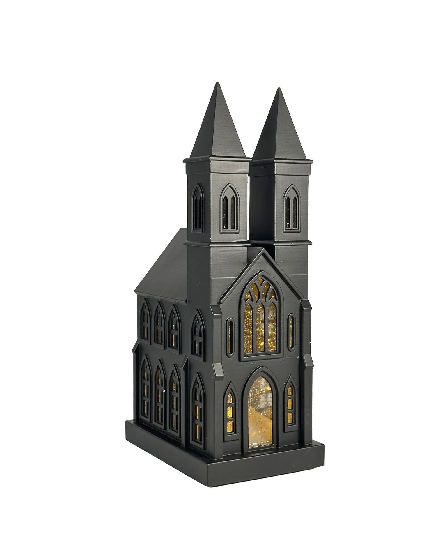 GLAMOR CHURCH beleuchtete LED-Kirche Schwarz