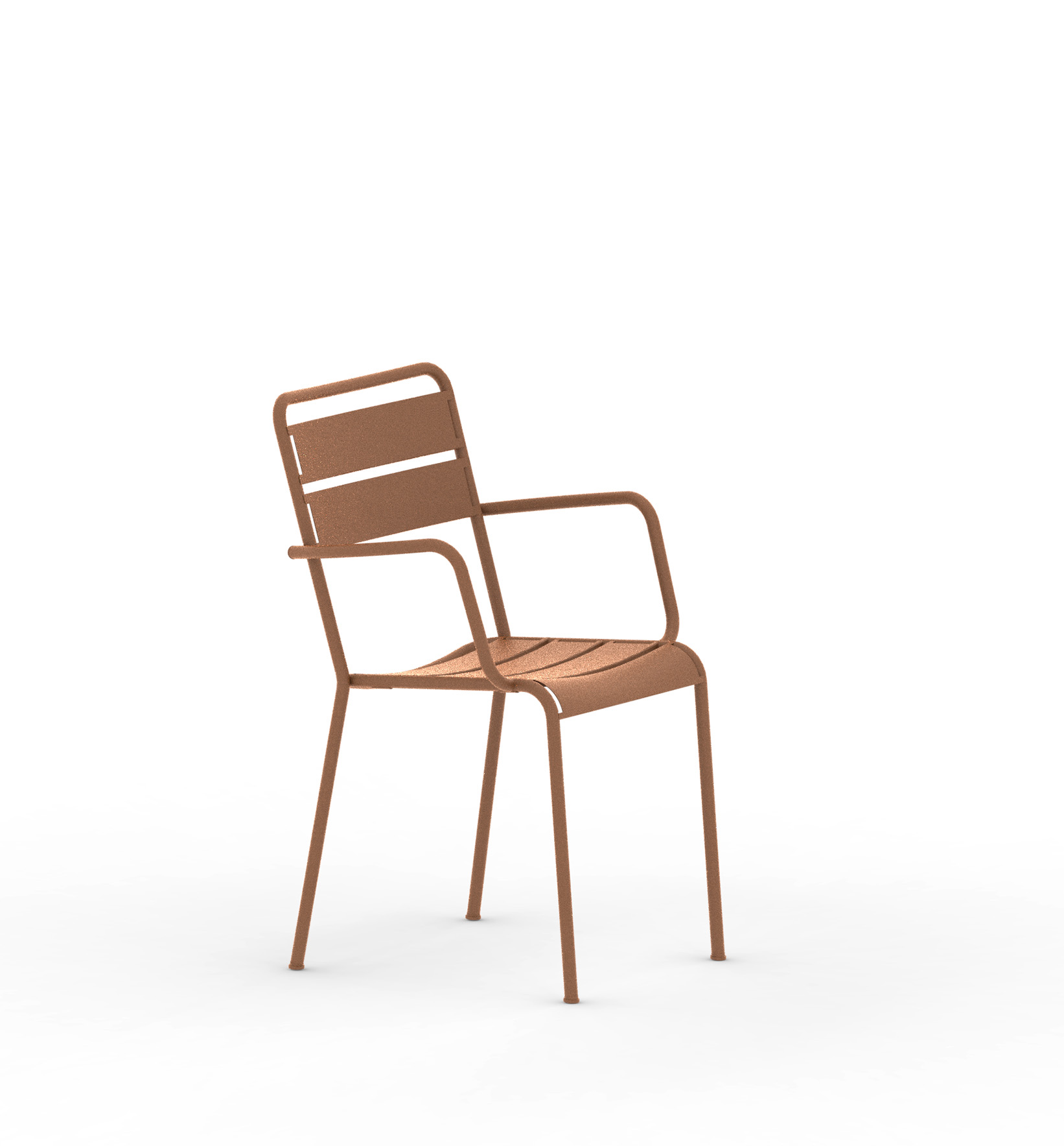 Twist Outdoorstuhl mit Armlehne stapelbar Corten