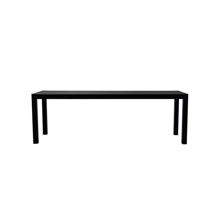 ARIA Garten-Sitzbank 140 cm – Aluminium pulverbeschichtet schwarz Aria Auszugstisch 140/200 × 80 cm – Aluminium pulverbeschichtet mit Einlegeplatte schwarz