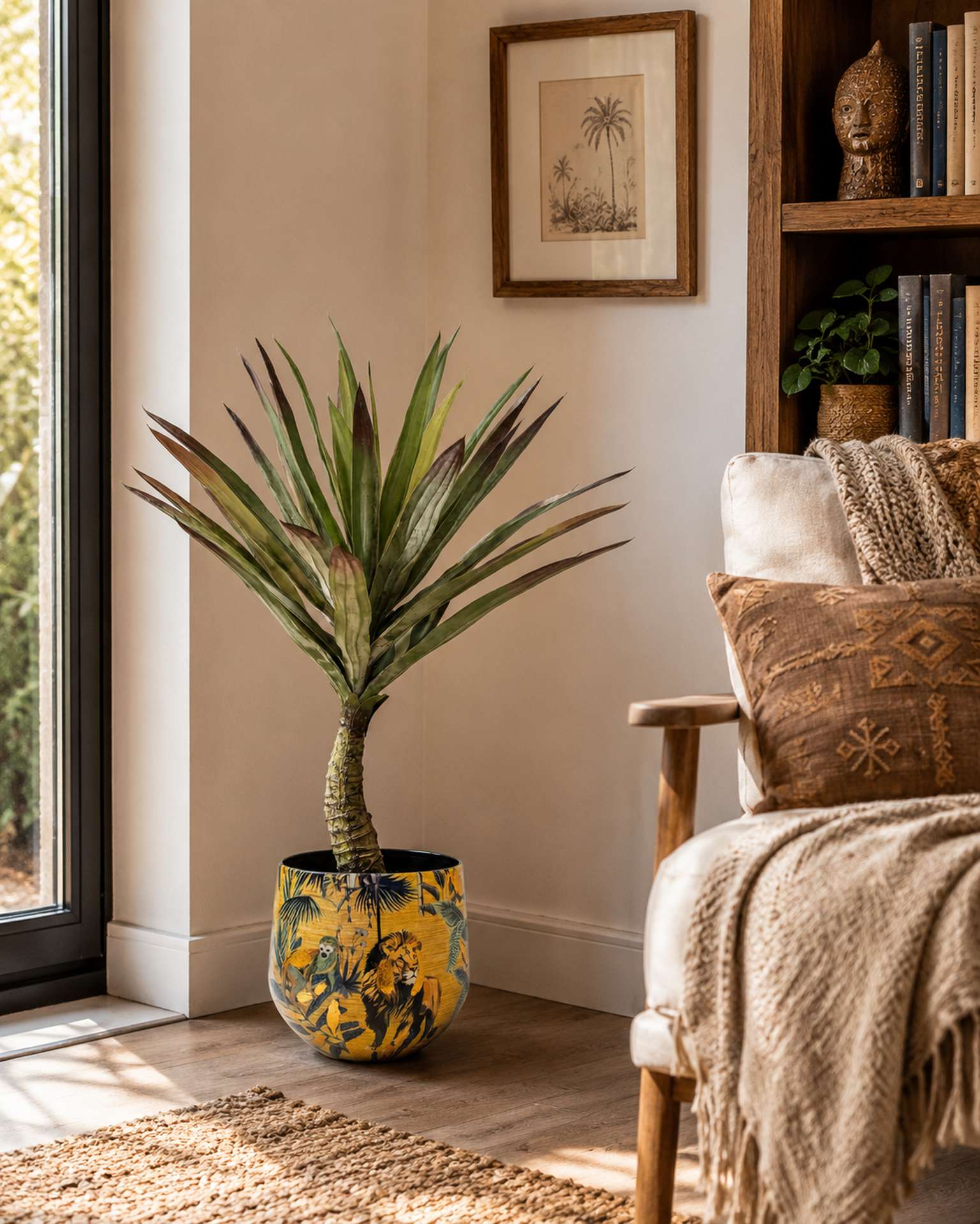 Kunstpflanze mit Topf Yucca 75 cm mit Nomad Lion Topf Kunstpflanze mit Topf Yucca 75 cm mit Nomad Lion Topf