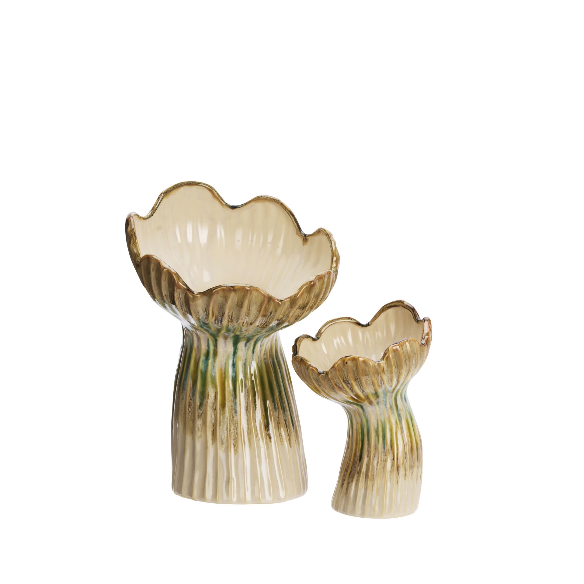 Vase aus Steingut - skulpturale Eleganz Vase aus Steingut - skulpturale Eleganz 14x20,5 cm