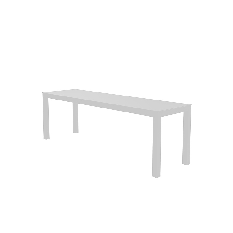 ARIA Garten-Sitzbank 140 cm – Aluminium pulverbeschichtet weiß
