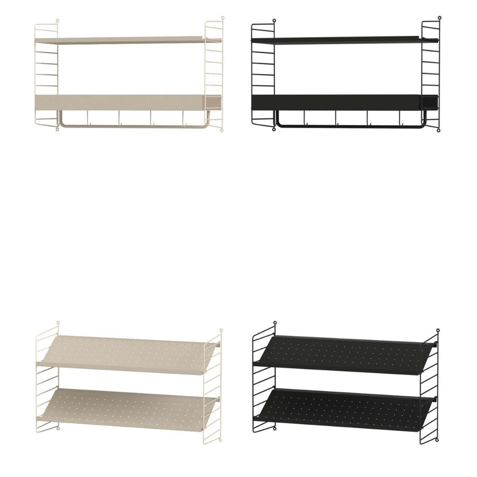 Wandgarderobe minimalistisch funktional Wandgarderobe minimalistisch funktional Schwarz