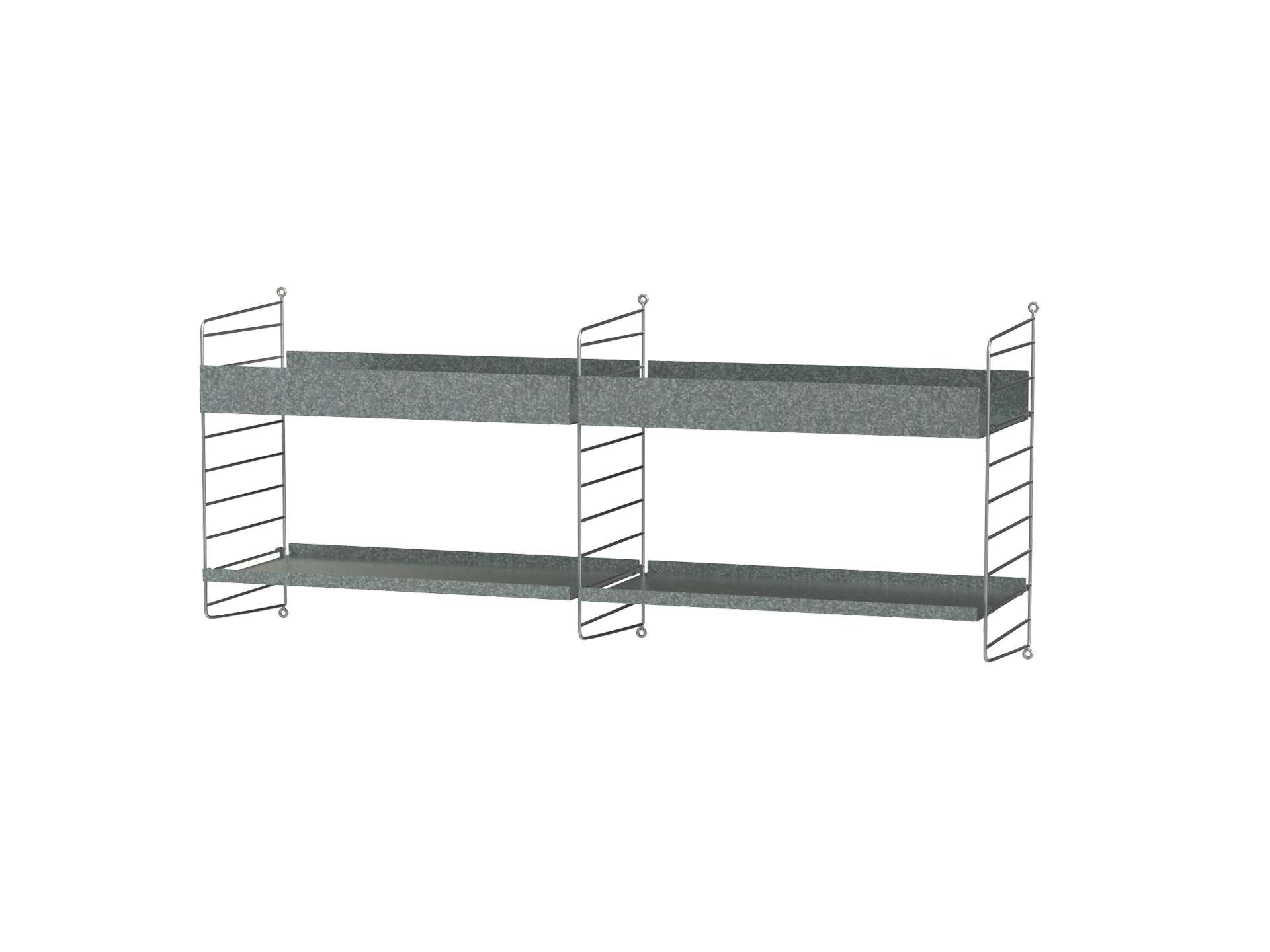 Langes Wandregal Outdoor mit vier Böden