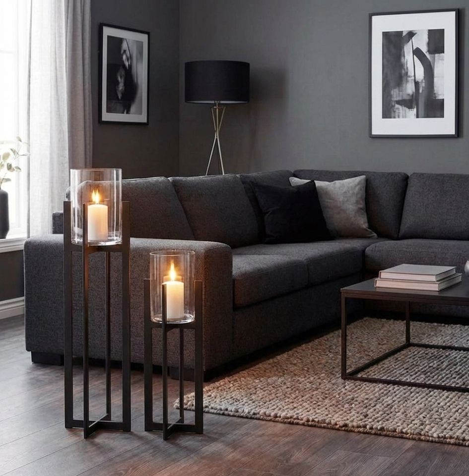 Windlicht Bolton - Elegantes Windlicht aus Eisen, schlichtes & warmes Design für Zuhause Windlicht Bolton - Elegantes Windlicht aus Eisen, schlichtes & warmes Design für Zuhause Höhe 100 cm