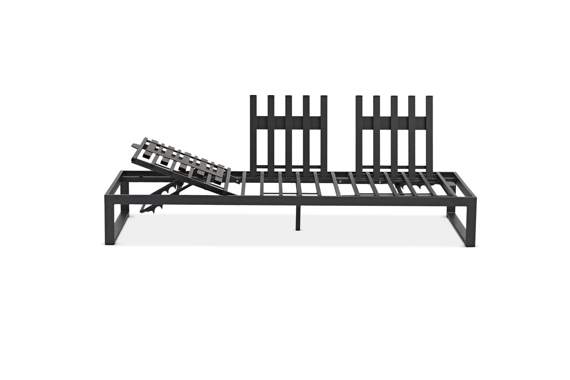 Nest 3-Sitzer Sofa für Outdoor verstellbar Kohle