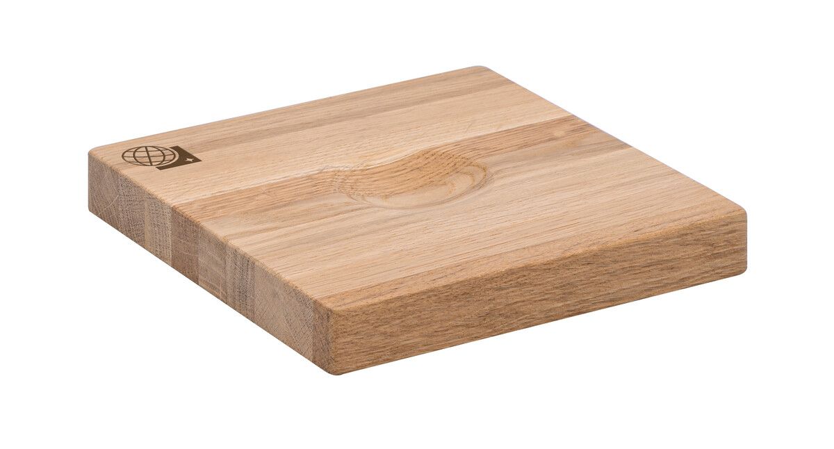 Design-Globus „Explorer 360°“ – 25 cm Globus mit Holzfuß aus Eiche silber/schwarz