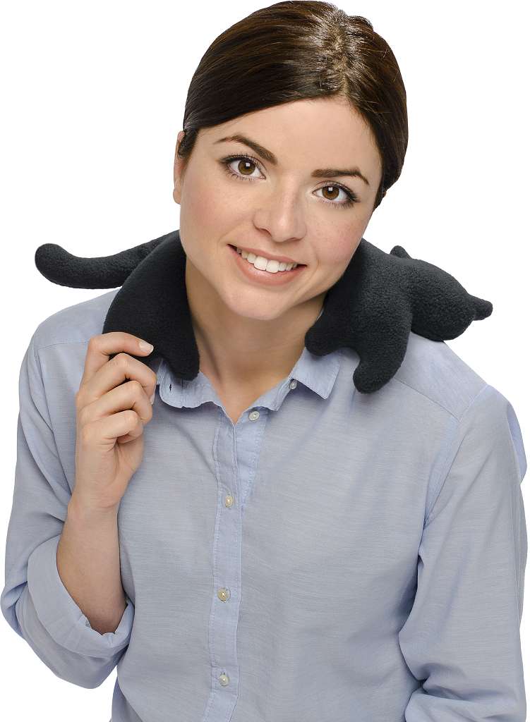 Wärmekissen | Die Katze Minina Koralle Wärmekissen | Die Katze Minina Polka dot rot / Mitternacht