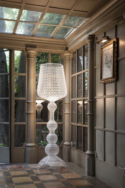 Große Outdoorlampe Kabuki Höhe 166 cm Schwarz