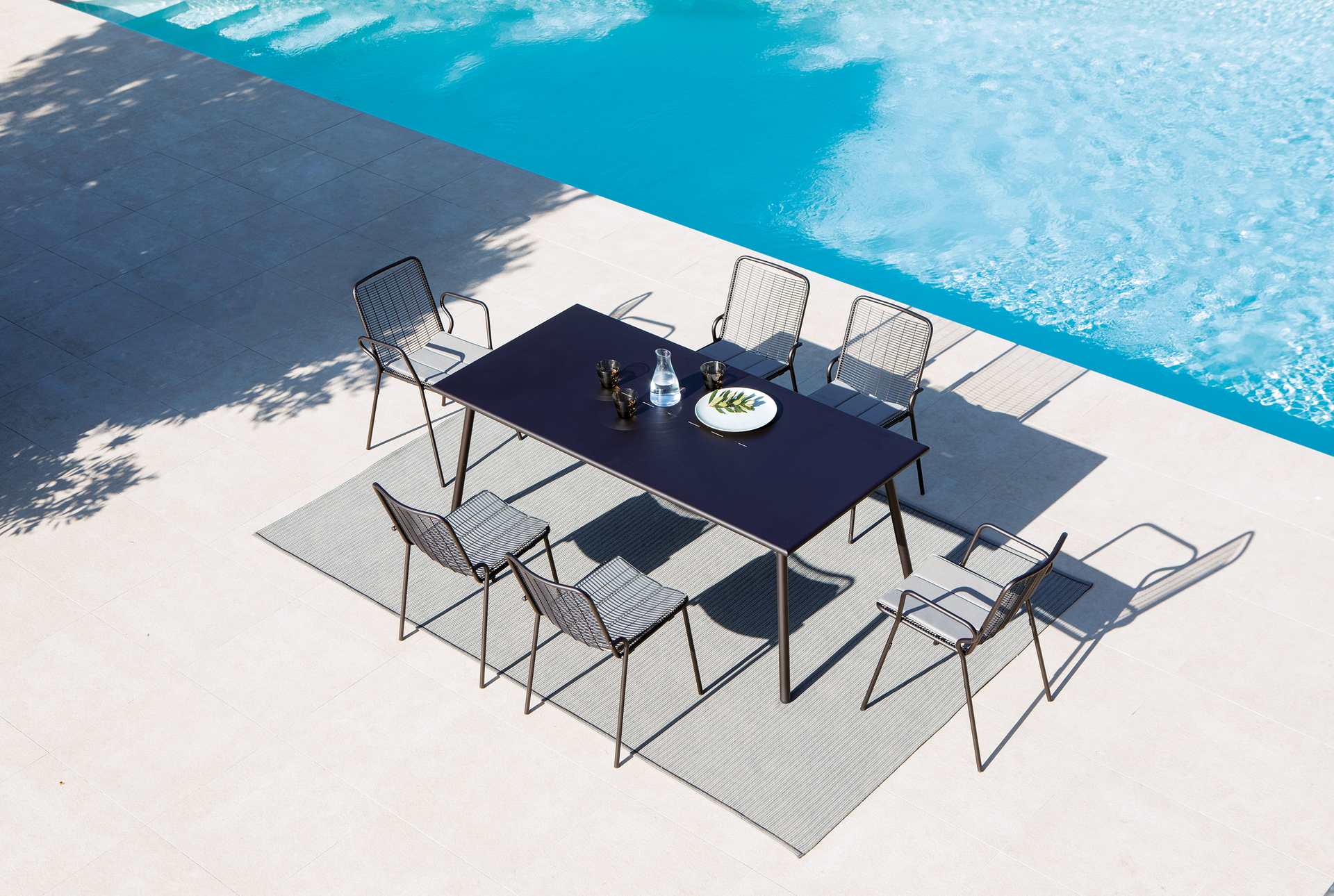 Roma Terrassenstuhl Metall stapelbar Corten
