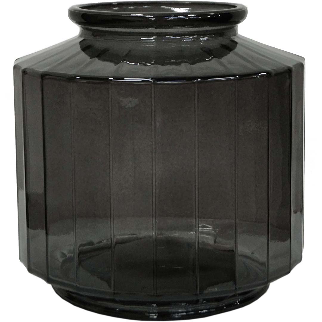 Glasvase The Edge Ø23 x h22 cm Grau Glasvase The Edge Ø23 x h22 cm Grau