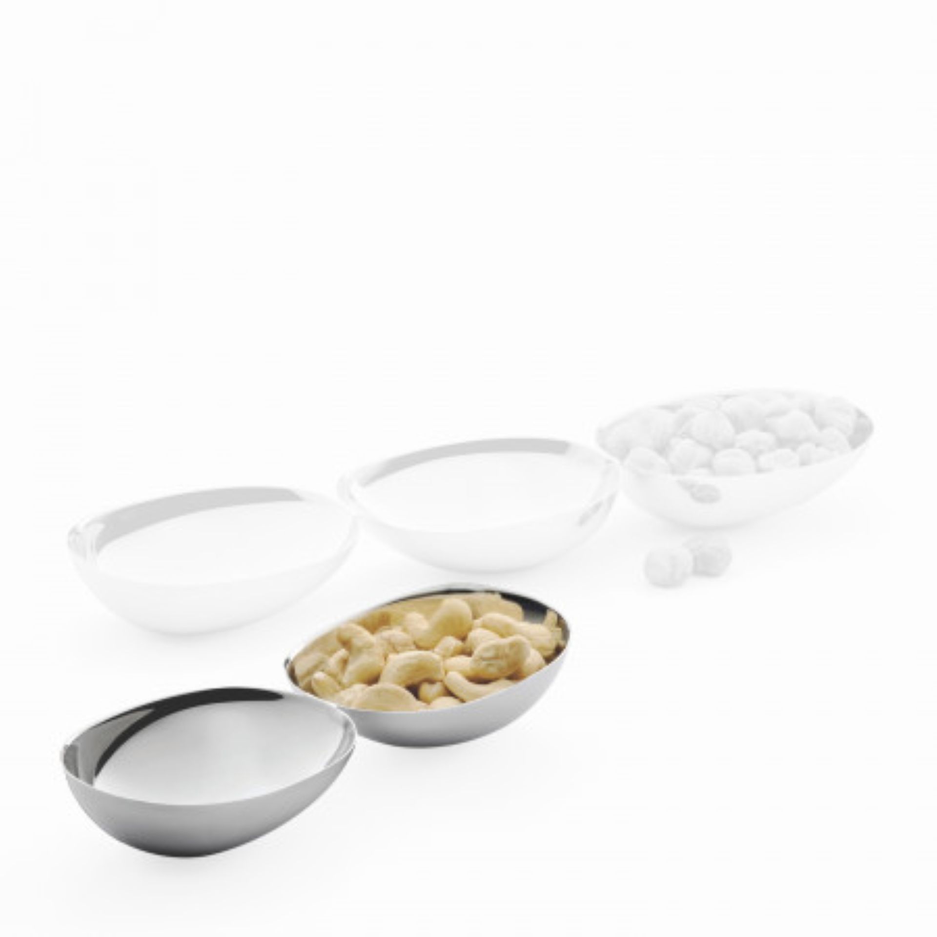 PEBBLES Snackschalen - Duo Set aus Edelstahl PEBBLES Snackschalen - Duo Set aus Edelstahl