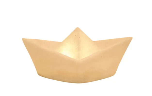 Kleine Bootslampe aus Harz, Länge 15,5 cm, Höhe 8 cm