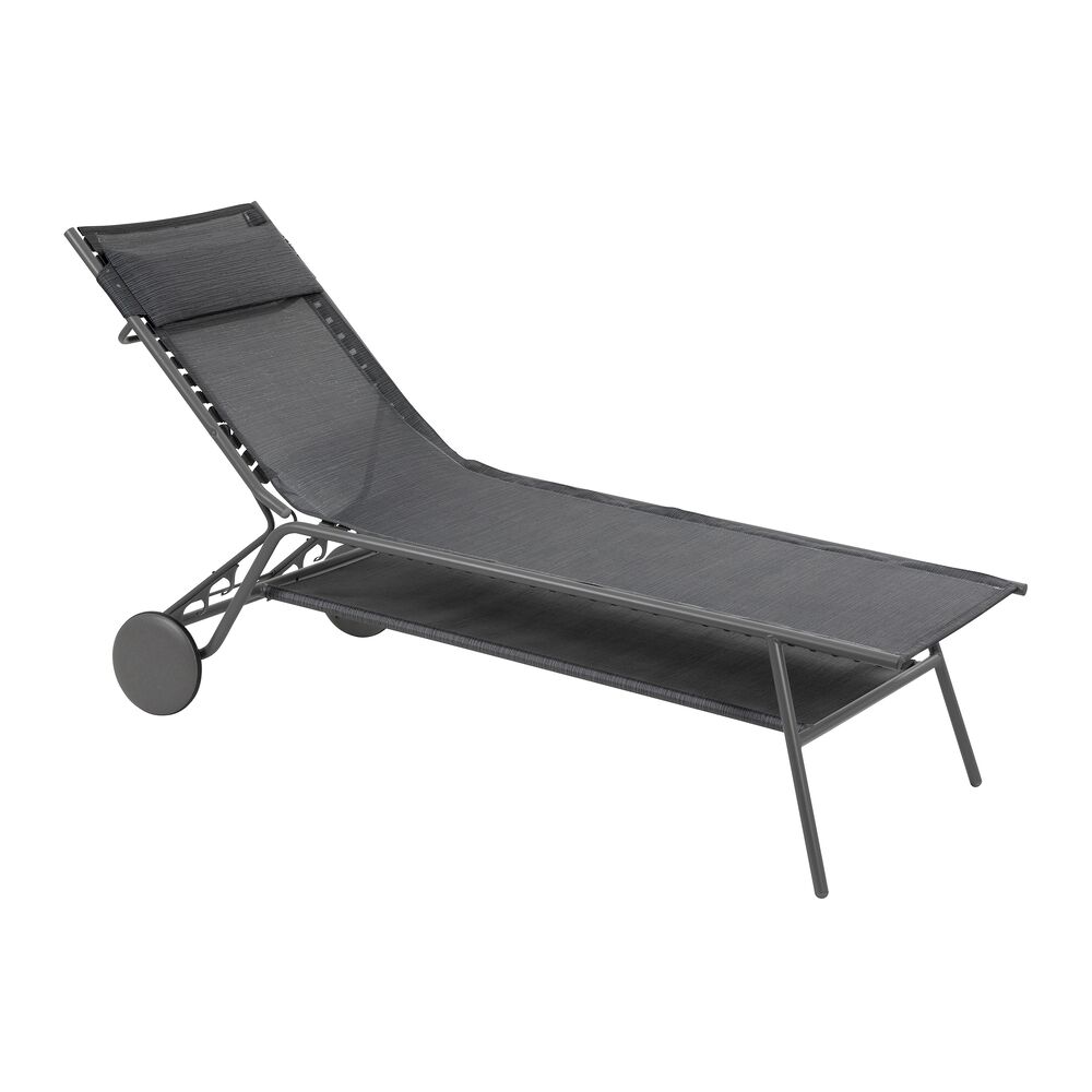 Hohe Sonnenliege Miami II Batyline® Duo Grau Obsidian Hohe Sonnenliege Miami II Batyline® Duo Grau Obsidian