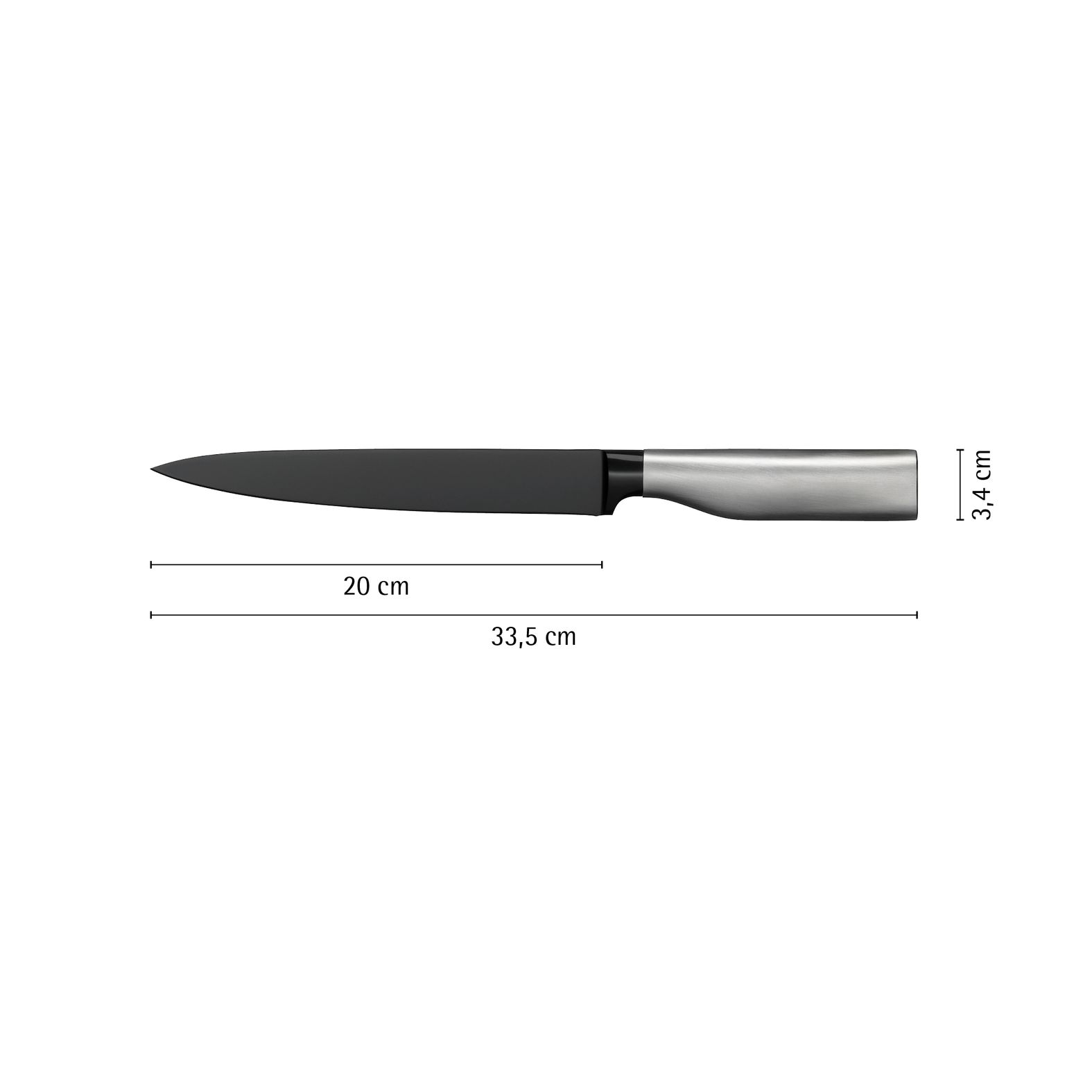 Ultimate Black Fleischmesser 20 cm aus Cromargan®