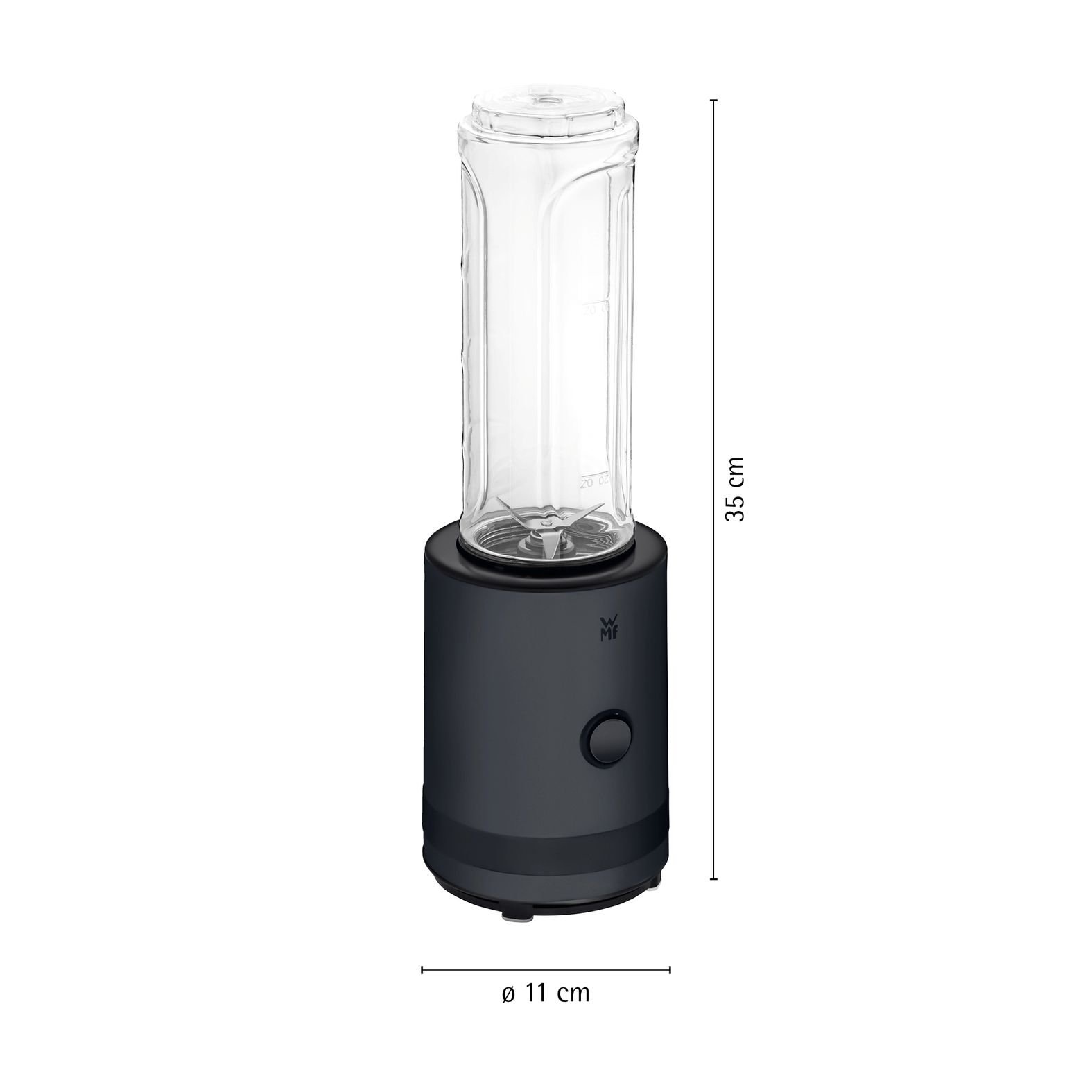 KÜCHENminis Smoothie-to-go, Deep Black - Perfect Cut Technologie