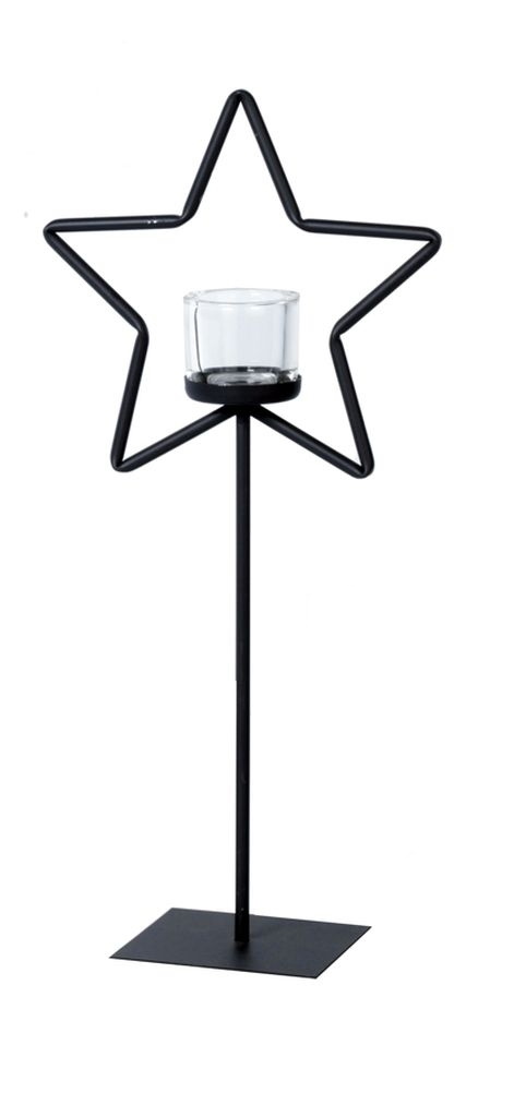 Eisen Windlicht Stern auf Ständer 50 Eisen Windlicht Stern auf Ständer 50