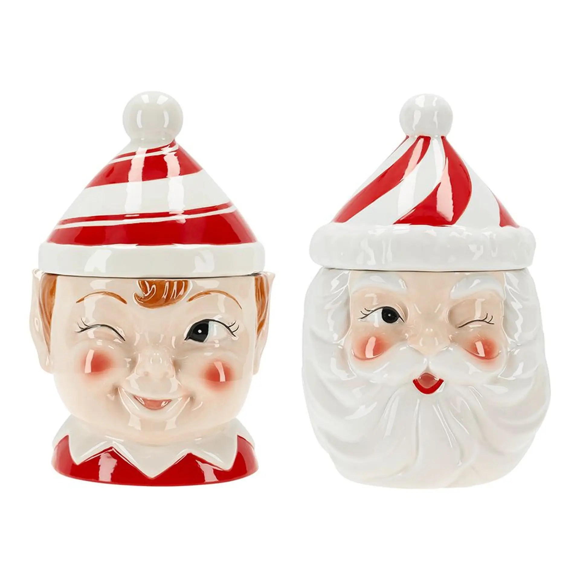 Keramikdose Elfe H 26,5cm - weihnachtlich