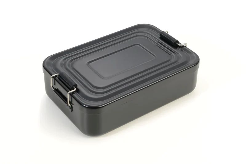 Lunch-Box Aluminium mit Bügelverschluss - Black Box vielseitig einsetzbar 17.9 cm